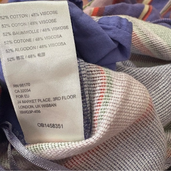 Free People La Paz Striped Cotton Crops Size 2 - Picture 7 of 7